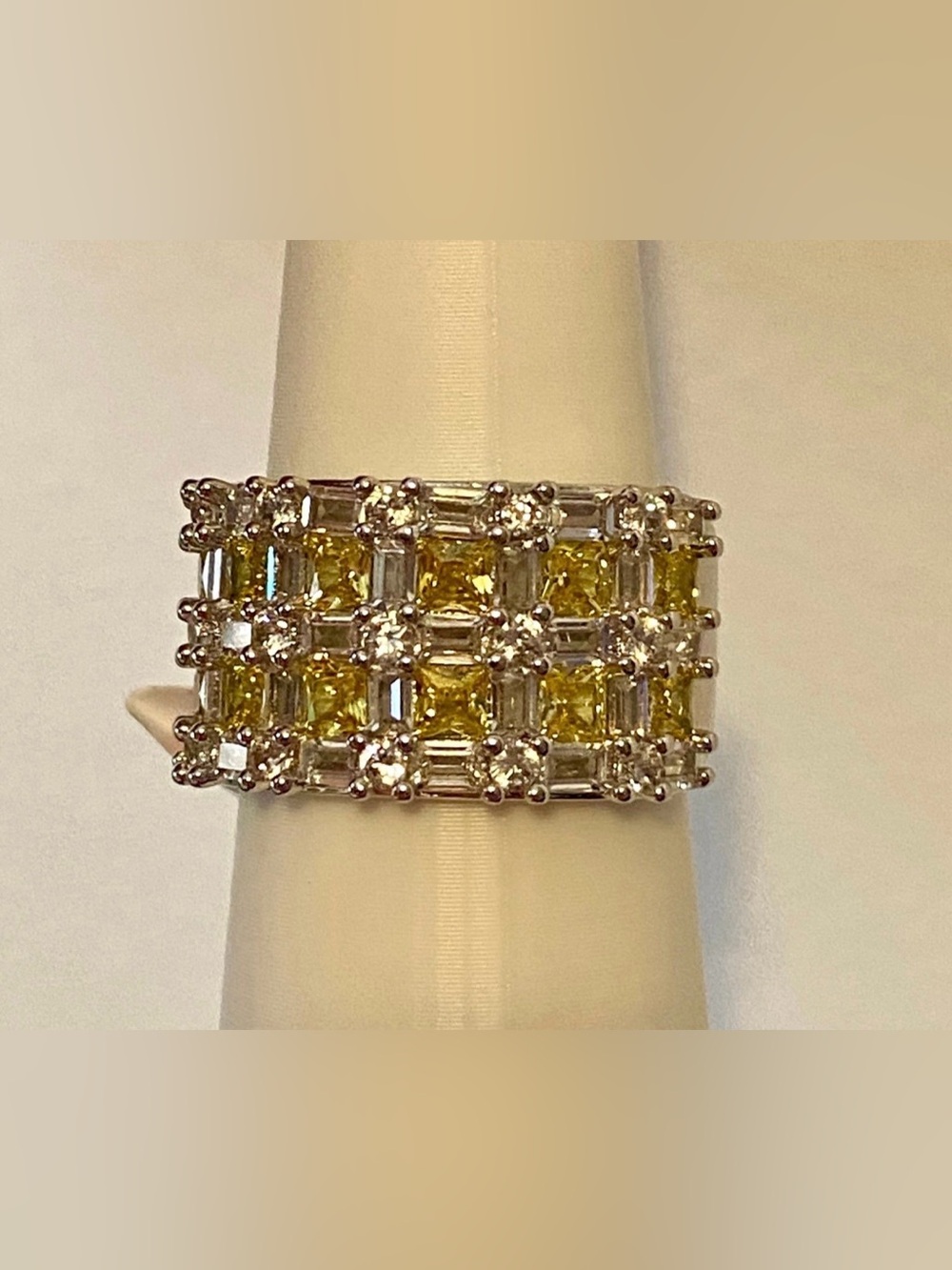 Bomb Party 2026 Yellow Topaz CZ Ring